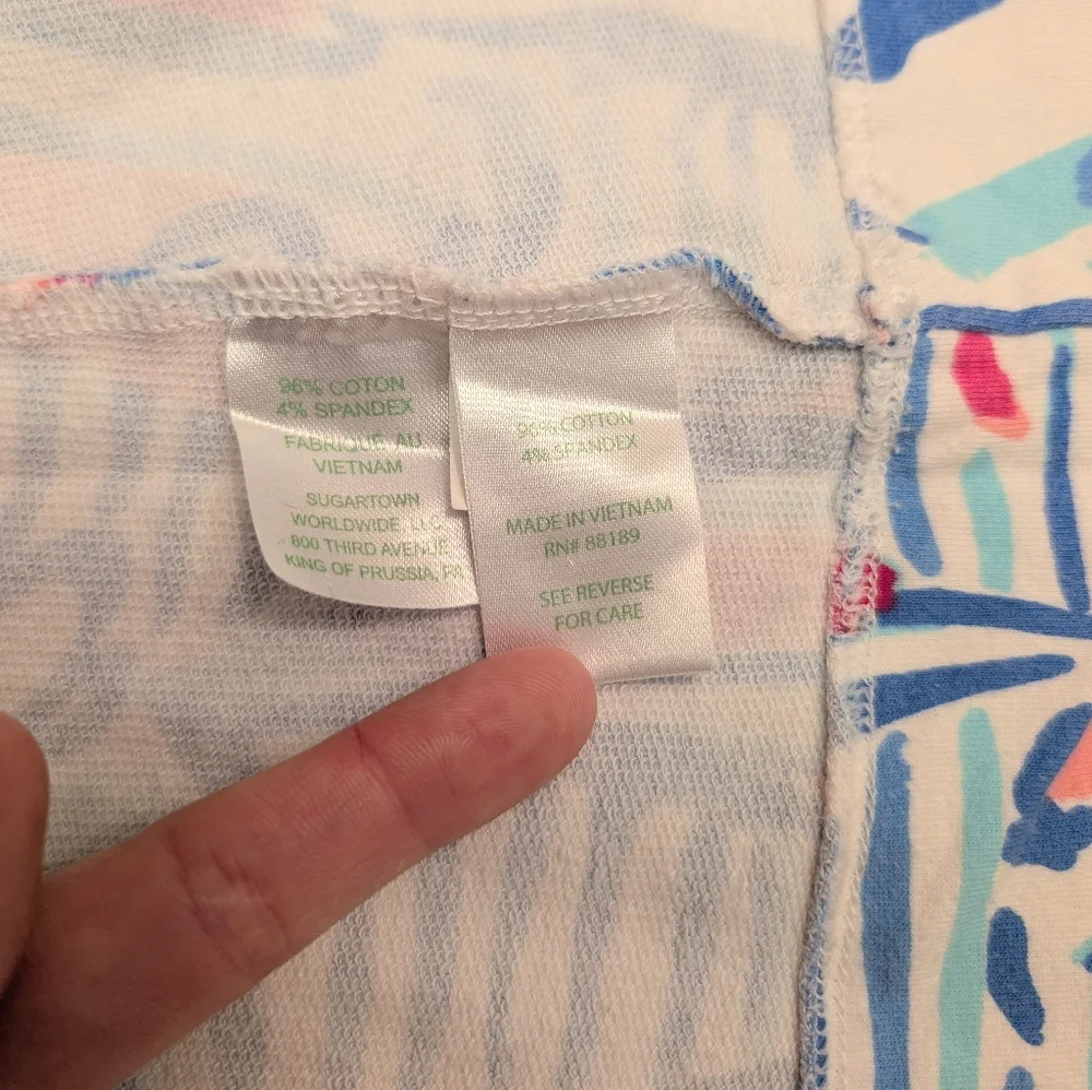 Lilly Pulitzer Skipper Popover Red Right Return Size Medium 🛞⛵🌊 - Picture 8 of 13